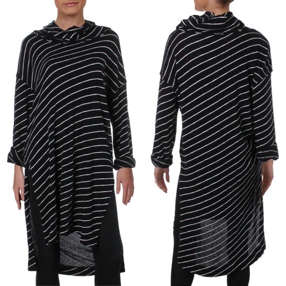Free People Gotta Have it Cowl Neck Striped Tunic Top Size Medium Tunic Dress - Picture 1 of 13